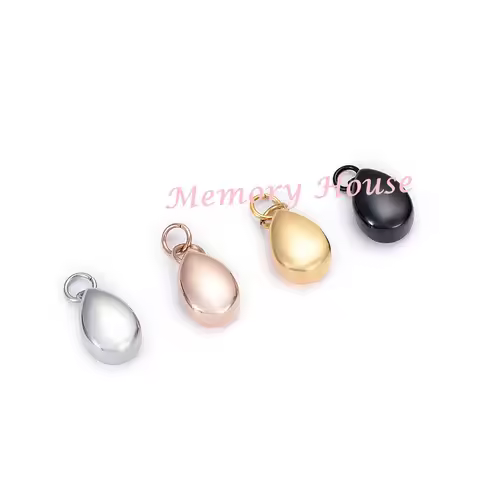 JJ007 Wholesale or Retail Stainless Steel Tiny Teardrop Cremation Ashes Jewelry Charm - 11mm*8mm DIY
