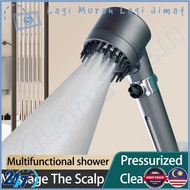 3 Mode Super High-Pressure Shower Head Handheld Bathroom Pressurized Massage Shower Universal Filter Element Stop Button