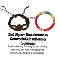Dignum Bracelet na may Gumamela Celis, Krus at Bangles(Pambata) already blessed Pamproteksyon iwas Bati at usog