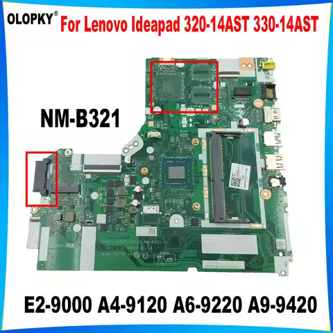 DG425 DG525 DG725 NM-B321 for Lenovo Ideapad 320-14AST 330-14AST Laptop Motherboard with E2-9000 A4-