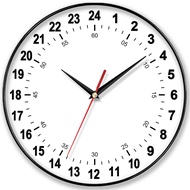 jam dinding besar ruang tamu jam dinding digital 24 Hour Wall Clock 24 Hour Scale Clock 12 Inch Livi