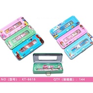 Tin pencil case contains 6616