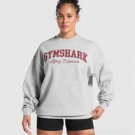 Gymshark Round Neck Pullover Sweatshirt Casual Sports Training Fitness Men Women Same Style Oversize