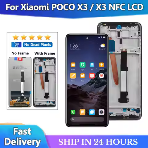 For Poco X3 / X3 Pro LCD M2007J20CG LCD Display Touch Screen Digitizer Assembly Replacement For poco
