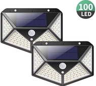 Lampu dinding outdoor solar cell 100 led lampu dinding solar panel 100 led outdoor waterproof lampu taman solar 100 led