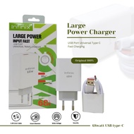 CHARGER INFINIX BT99 TYPE C TC INFX 68W/U6800XEA/TYPE-C/FAST/WHITE SUPPORT FAST CHARGING