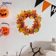 Hellery 35cm Fall Front Door Wreath Ornament Welcome Sign Realistic Multipurpose