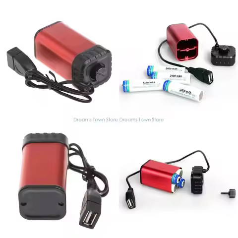 HX6A USB 5V Output Portable 4x AA Battery Holder for Case Box