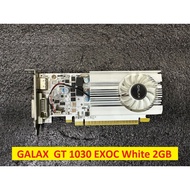 Galax GT1030 EXOC White video Card with 1 Fan. Old VGA GT 1030 Low Profile OC 2GB