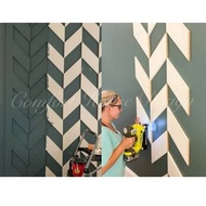 MCO NEW DESIGN Rhombus Shape MDF board cutting wainscoting / shiplap wall decoration design