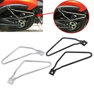 LMotorcycle Accessories Saddlebag Brackets 1Pair Side Chrome/Black Steel For Harley Sportster 883 Ir