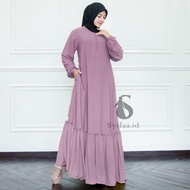 SYIFAA.ID 04/Gamis/Dress/Gamis Rempel/Gamis Kancing Bahan Monaco Premium/Pakaian Muslim Wanita