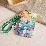 Colorful Flowers Meal Card Bus Subway Access Control Work Brand Document Protective Case Bag Anti-Lo