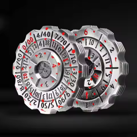 2-in-1 DND Dice & EDC Fidget Spinner, Unique Roulette D&D Dice, Cool Spinner D&D Metal Dice Set D8, 