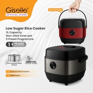 Giselle 3L/5L Multifunction Digital Low Sugar Rice Cooker (With Preset Timmer) - KEA0372 / 0376GD