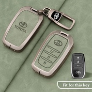 DTH Toyota Key Case For Fortuner Rav4 Highlander Land Cruiser Mark X 2015-2019 Zinc Alloy-Leather Sm