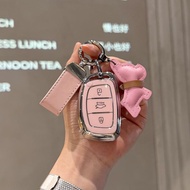 Pink Key Cover Key Case For Hyundai creta i10 i30N Kona Sonata Grand Starex Elentra ix35 i20 i40 Acc