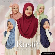 Zihaluv - Tudung Rosie Kids Modish Ruffle - Lycra Ironless - Bidang 40