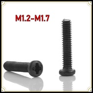((DDX)] Black Phillips Round Head Screw M1.2/M1.4/M1.7