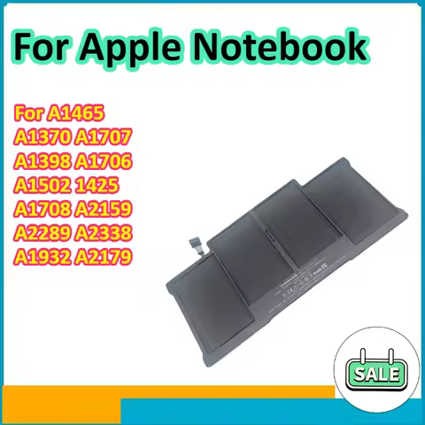 Laptop Battery for Apple Laptop MacBook for A1465 A1370 A1707 A1398 A1706 A1502 1425 A1708 A2159 A22