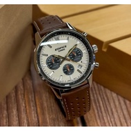 Casio Edifice EFR-575L-7A Cream Chronograph Analog Brown Leather Men's Watch