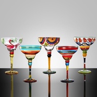 Hand-Painted Margarita Red Wine Glass Tail Wine Glass Western Wine Glass Creative Goblet Wine Glass 