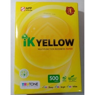 【1RIM=450/500SHEET ! ! !】IK YELLOW A4 PAPER 70GSM 450'S / 500'S (PRICE FOR 1 RIM)