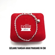 Nori Chain Children's Bracelet 925 SilverPOLOS with White Gold Plating - 925 Silver Toddler Bracelet