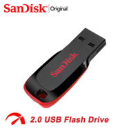 1pc SanDisk USB Flash Drive 128GB 64GB 32GB 16GB, USB 2.0 Interface, Waterproof, Compatible With Sma