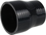 Ucreative 4-Ply Straight Coupler Silicone Hose ID 2.0 inch to 2.5 inch (51mm to 63mm) Black
