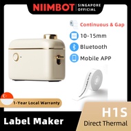 NIIMBOT H1S Continuous Label Maker 10-15mm, Portable Wireless Bluetooth Thermal Price Tag Printer