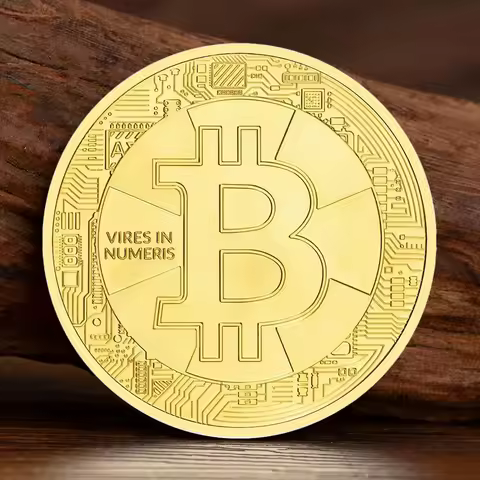 Bitcoin Plated Gold Commemorative Coin Bitcoin Collection Art Challenge Souvenir Coins Collectible G