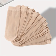 Solid Sheer Socks, Comfy & Breathable Short Socks, Women's Stockings & Hosiery