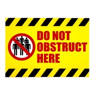 DO NOT OBSTRUCT HERE SIGN/SIGNAGE | 210mm x 148mm | WARNING SIGN, INSTRUCTION SIGN & NOTICE SIGN |