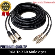 kabel jack canon xlr male 3pin to rca plug high quality - 4meter