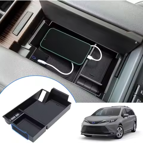 Center Console Organizer Tray Compatible with 2021-2024 2025 Toyota Sienna, Armrest Box Secondary St
