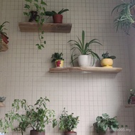 Rak Penyimpanan Rak Kayu Pepejal Bunga Stand Latar Belakang TV Gantung Dinding Asli Papan Lapisan Hi