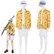 KEMEJA Shirt Bowlingkoko Cosplay Anime One Piece Red Trafalgar Law