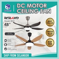 Rebano DC Motor LED ceiling fan with LED Lights 48” Inch 6+6 Speed DC Motor