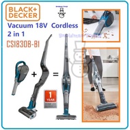 BLACK DECKER CS1830B 18V LITHIUM-ION 2IN1 STICK CORDLESS VACUUM HANDHELDVACUUM CAR VACUUM BLACK AND 