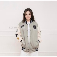 PLATINUM WORLD Varsity Jacket Full Embroidery Outerwear Varsity Jacket Baseball East Team 9X S9