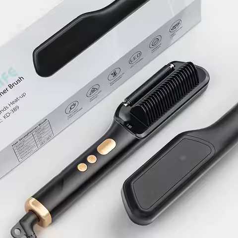 Professional dual-function hair straightener, high-quality heating hair straightener, comb-type elec
