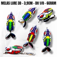 SOFT FRONG MELAS LURE 3D HOOK 1/0 WEIGHT 6GRM KESTING BAIT
