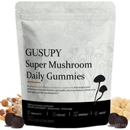 sManeMushroomGummies-12OrganicMushroomBlendwithCordyceps,Reishi,Chaga,HerbalBrainforEnergy&Health,Co