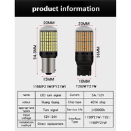 2 pcs led car T20 car led bulb 144SMD decoding LED anti-flash  W21W 7440 1156 ba15s bau15s P21W PY21