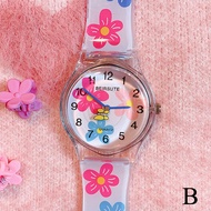 Color Flower Watch Girl Cute Jelly Watch Small Fresh Watch Middle School Korean Watch Student Fashion T5B3