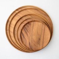 CHABATREE-BLANCHE ROUND TRAY (ACACIA) Serving ACACIA Wood
