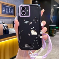Case Samsung A06 4G A05 M05 F05 A05s Case Lovely Dog With Lanyard