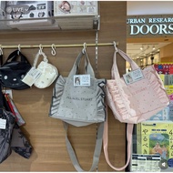 Japan JILL BY JILL STUART emook magazine nylon heart frilly grey top handle crossbody tote bag