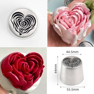 H&X Stainless Steel XL Heart Rose Russian Icing Tip Cake Decorating Nozzle Tool